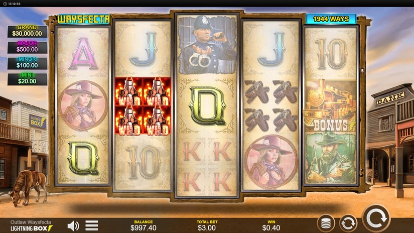 Outlaw Waysfecta slot screen 2