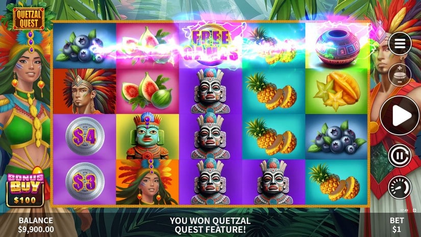 Quetzal Quest slot screen 2