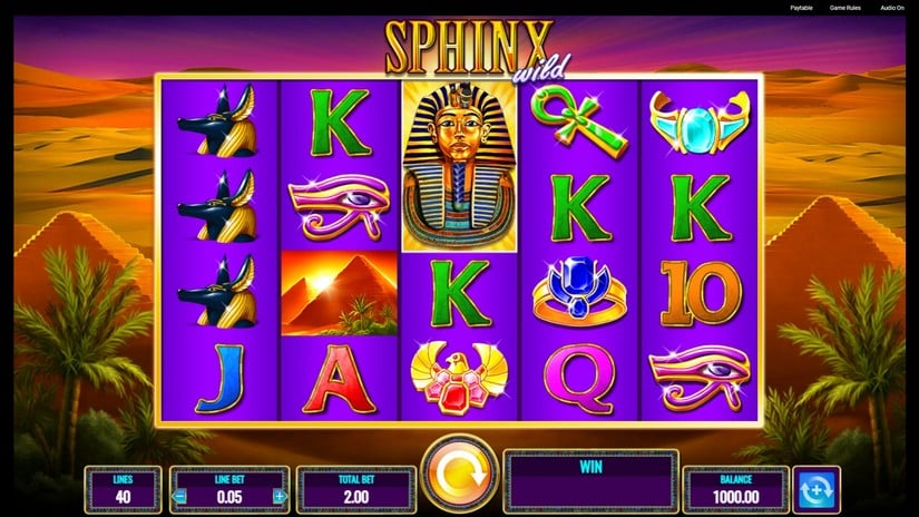 Sphinx Wild slot screen 1