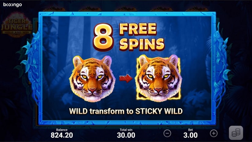 Tiger Jungle slot screen 3