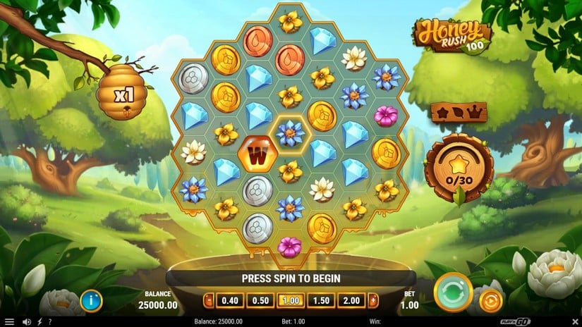 Honey Rush 100 slot screen 1