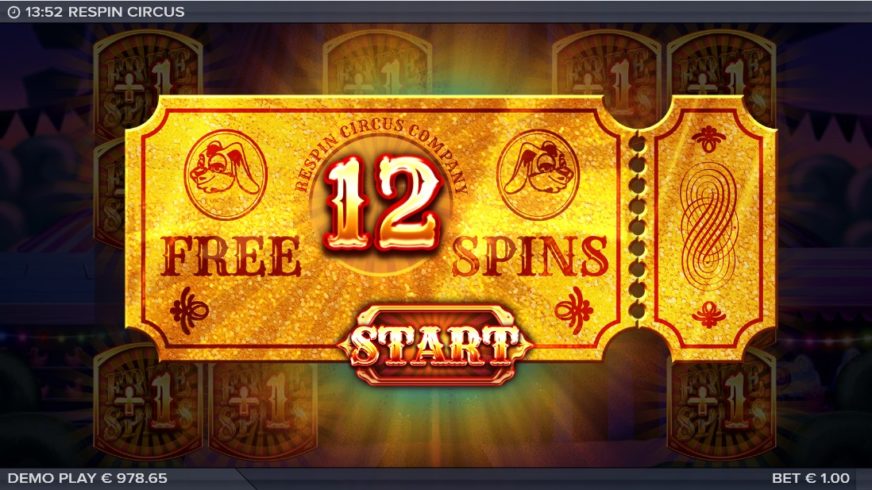 Respin Circus slot screen 6