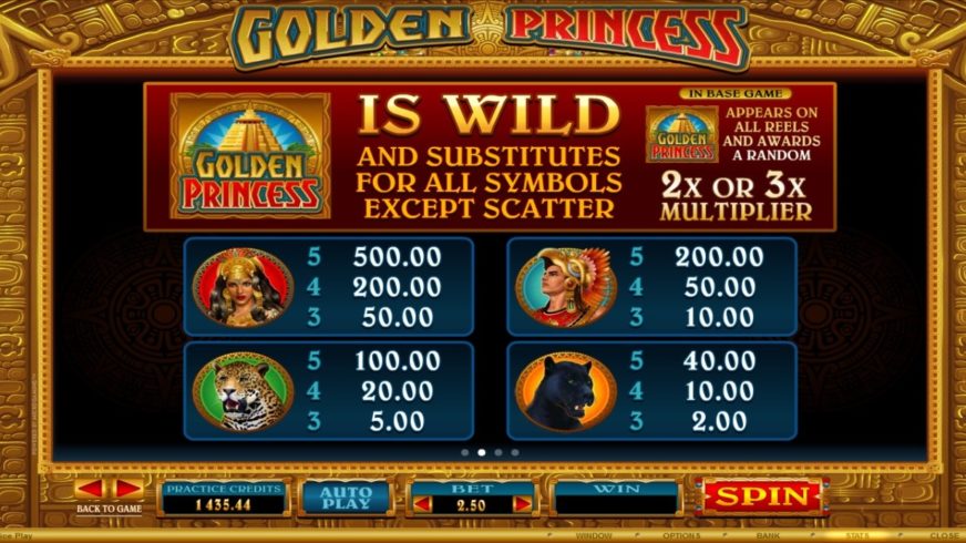 Golden Princess slot screen 3