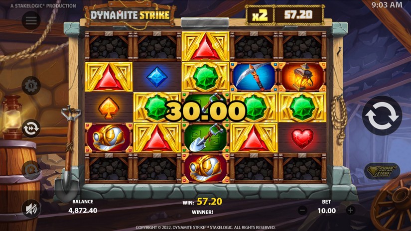 Dynamite Strike slot screen 3