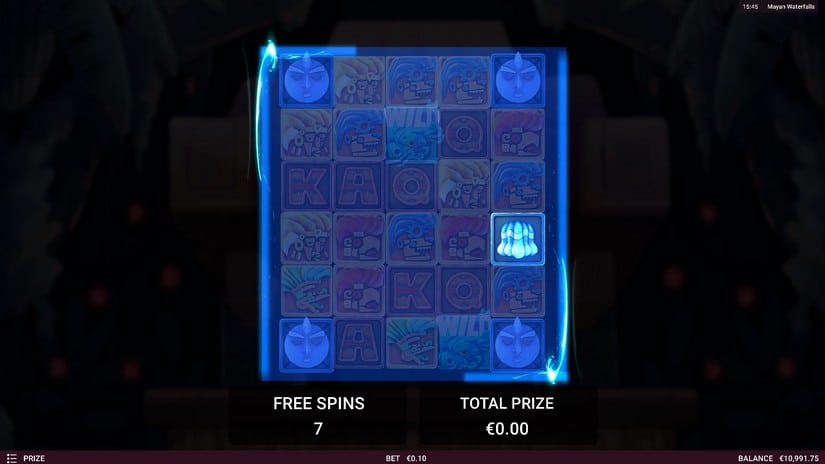 Mayan Waterfalls slot screen 3