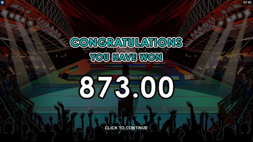 Badminton Hero slot screen 4