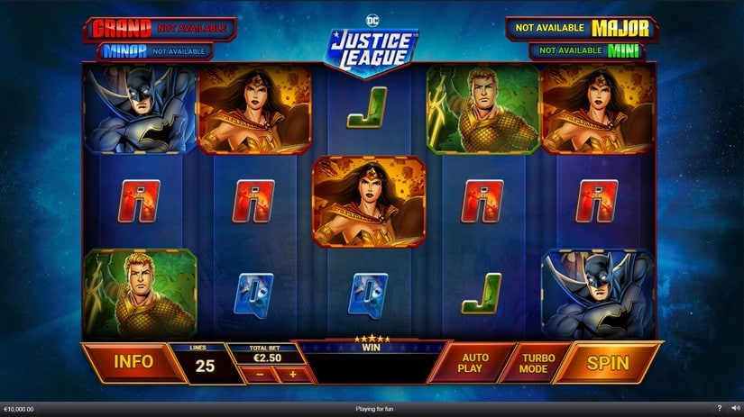 Justice League Comic slot screen 2