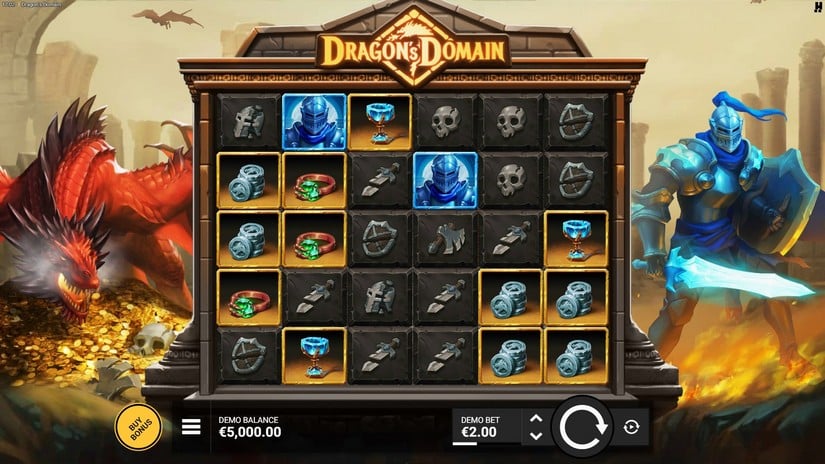 Dragon’s Domain slot screen 1