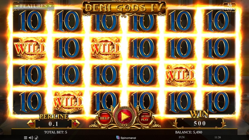 Demi Gods IV slot screen 2