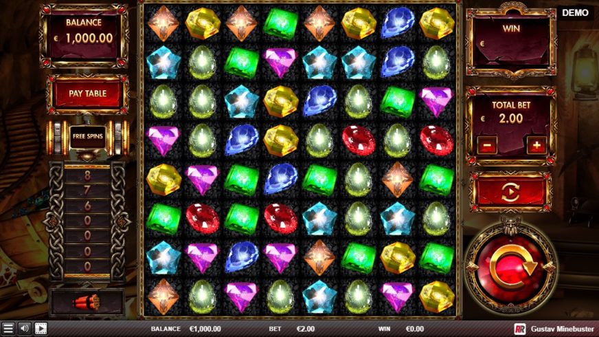 Gustav Minebuster slot screen 1