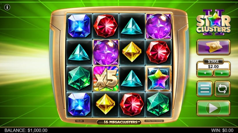 Star Clusters 2 slot screen 1