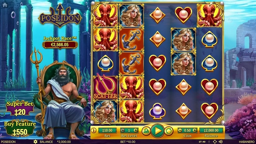 Poseidon slot screen 1
