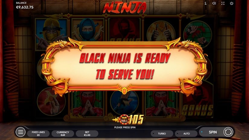 Ninja slot screen 3