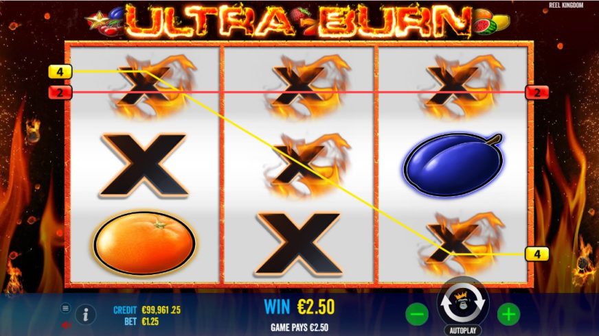 Ultra Burn slot screen 2