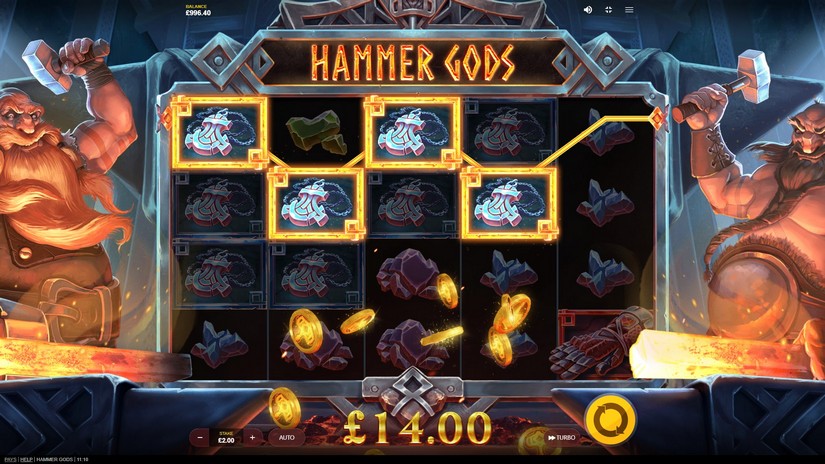 Hammer Gods slot screen 3