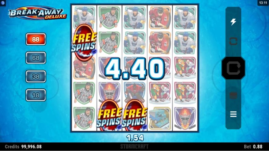 Break Away Deluxe slot screen 3