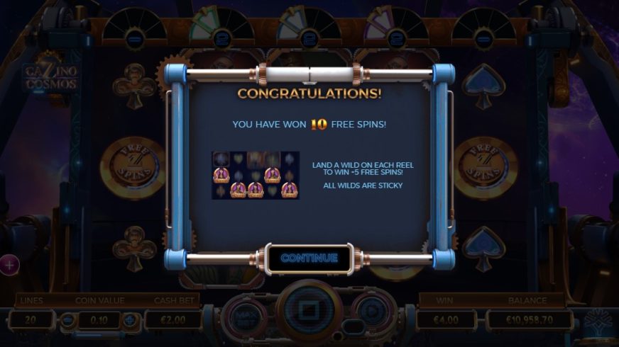 Cazino Cosmos slot screen 5