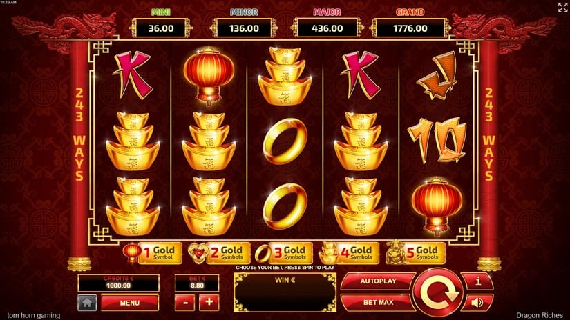 Dragon Riches slot screen 1