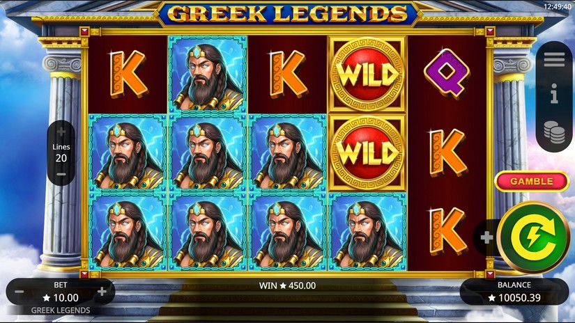 Greek Legends slot screen 3