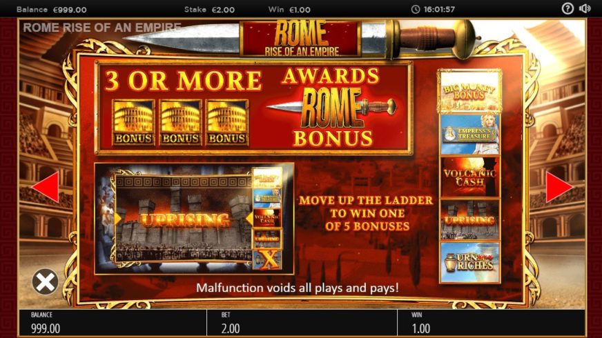 Rome: Rise of an Empire slot screen 3