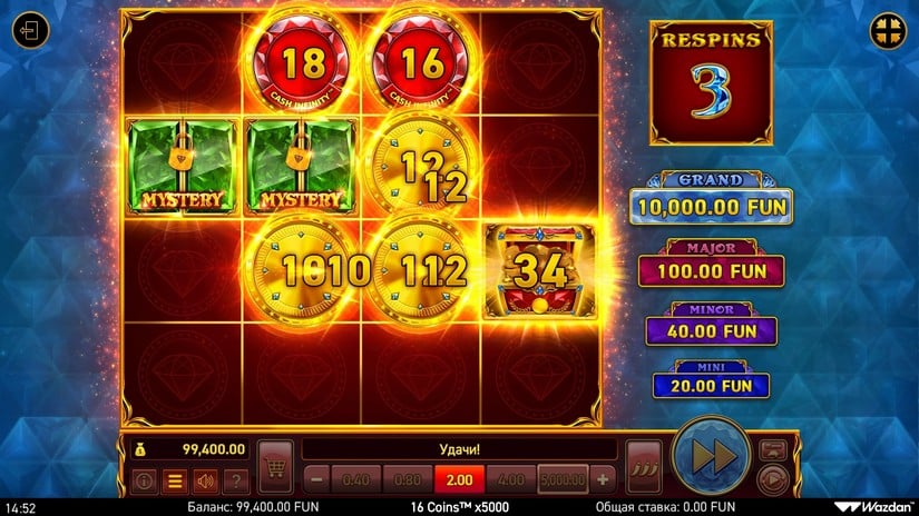 16 Coins™ x5000 slot screen 5