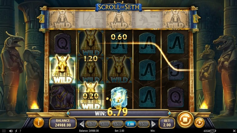 Scroll of Seth slot screen 2