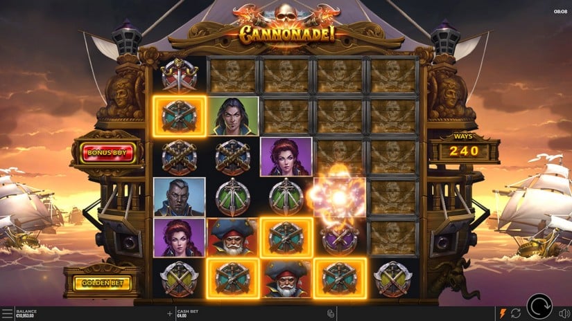 Cannonade! slot screen 3