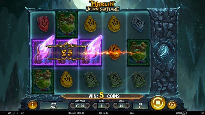 Merlin: Journey of Flame slot screen 2