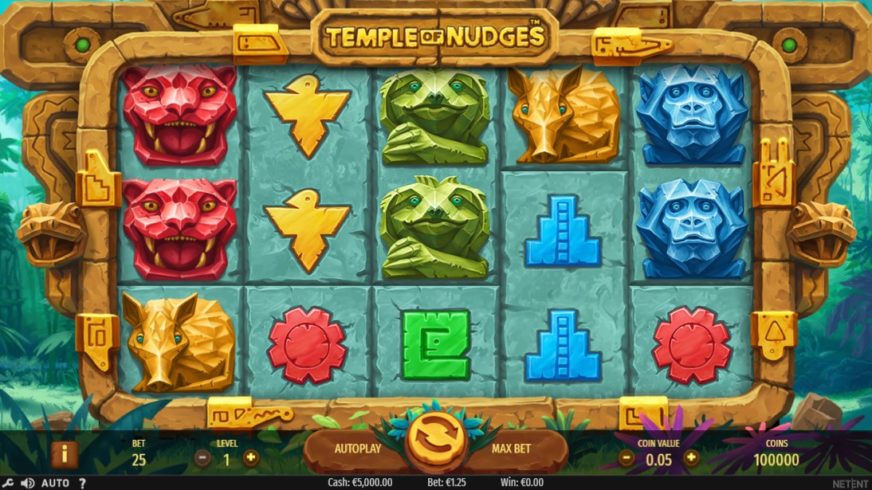 Temple of Nudges slot screen 1