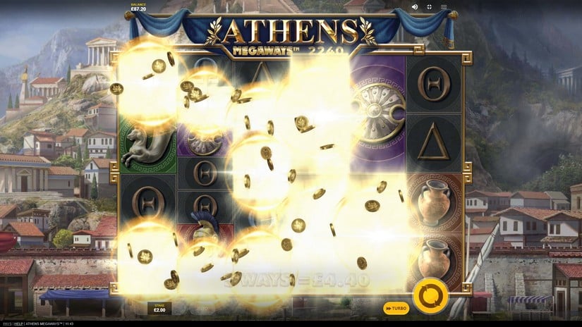 Athens MegaWays slot screen 2