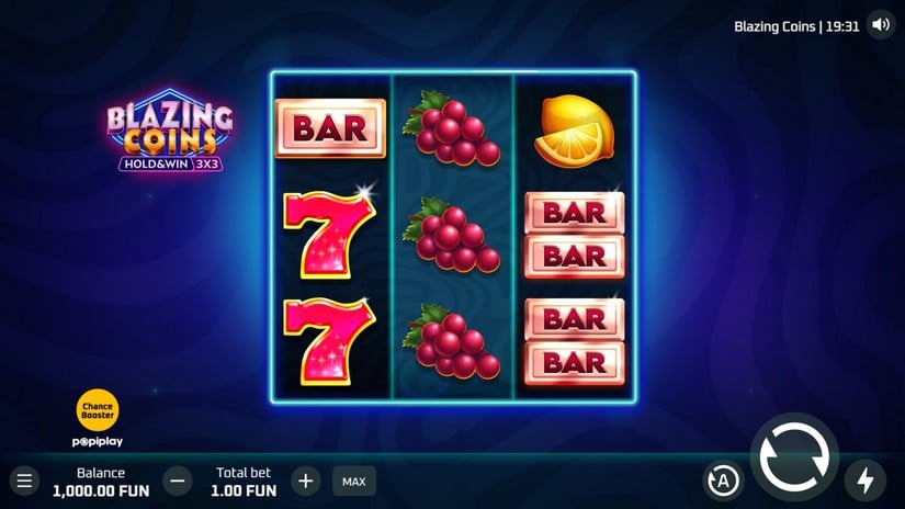 Blazing Coins Hold and Win slot screen 1
