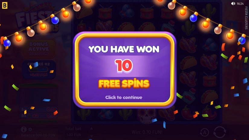 Fiesta Clusters slot screen 3