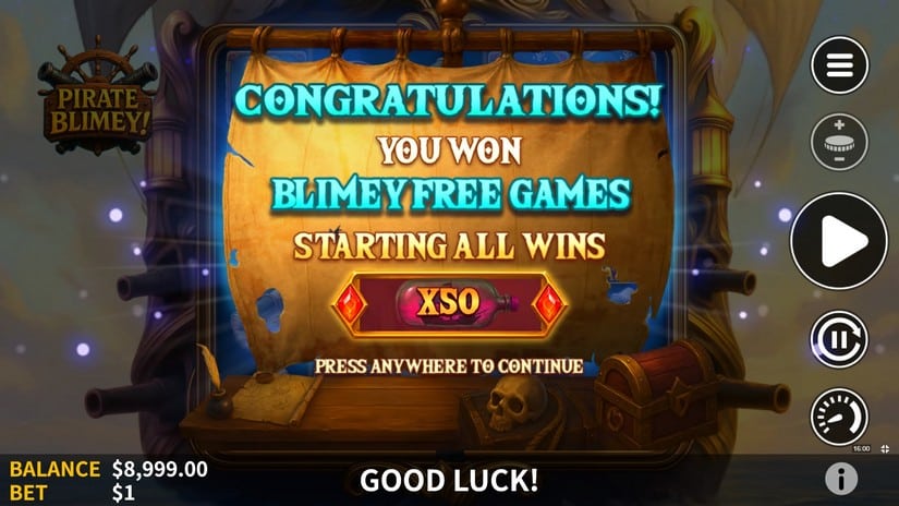 Pirate Blimey slot screen 4