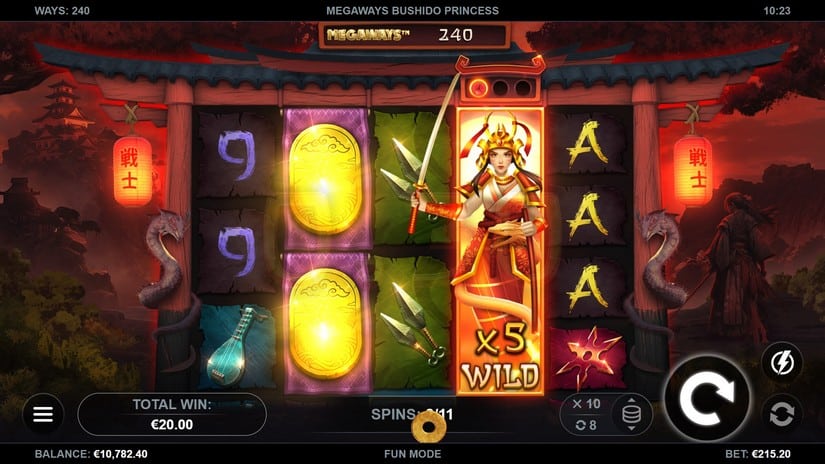 Bushido Princess Megaways slot screen 4