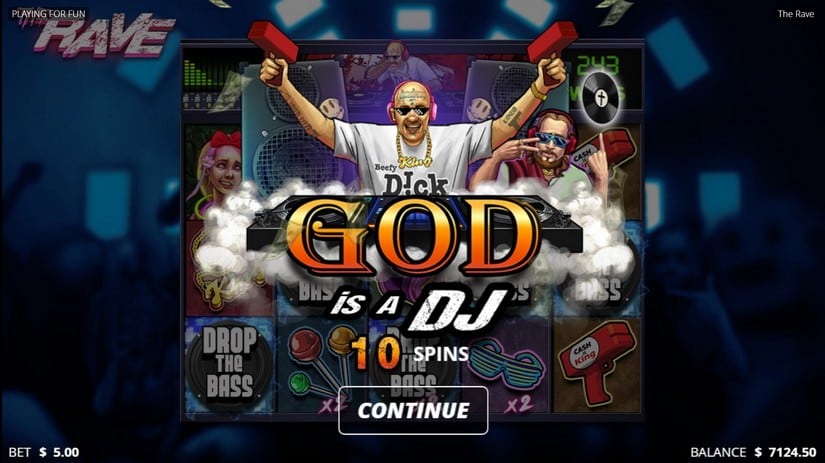 The Rave slot screen 5