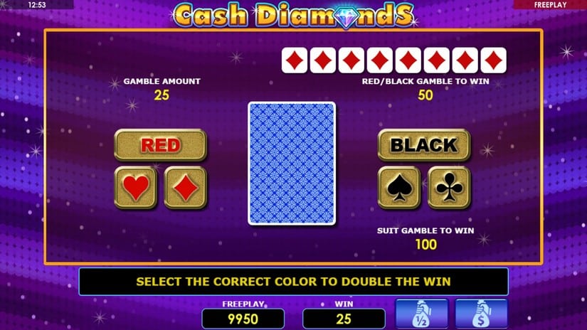 Cash Diamonds slot screen 3