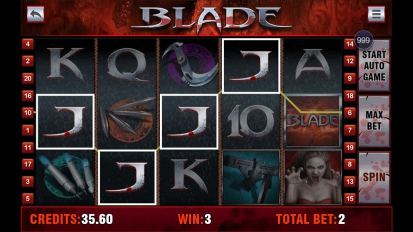 Blade slot screen 4