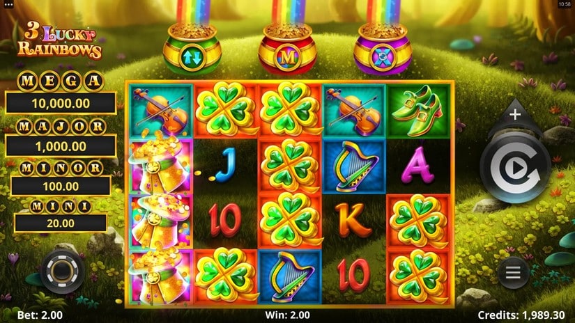 3 Lucky Rainbows slot screen 2
