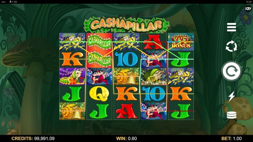 Cashapillar slot screen 3