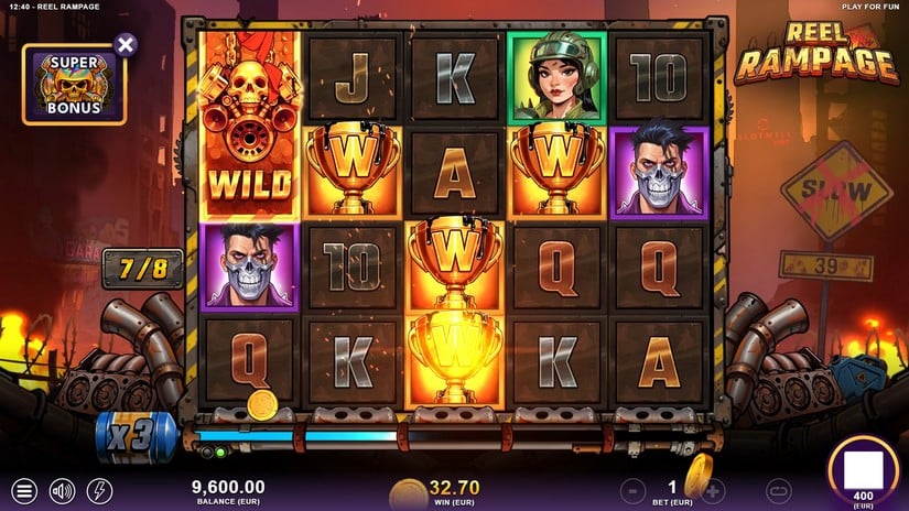 Reel Rampage slot screen 6