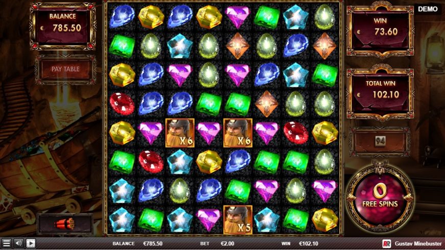 Gustav Minebuster slot screen 3