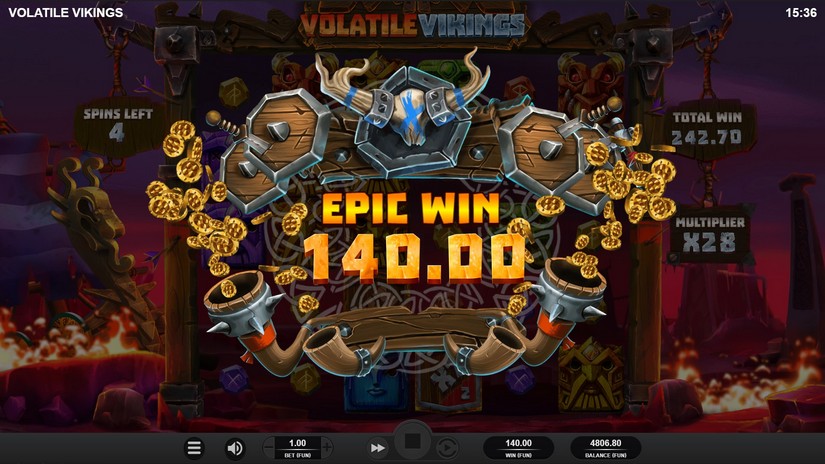 Volatile Vikings slot screen 6
