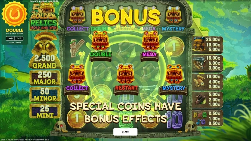 5 Golden Relics Hold & Win slot screen 3