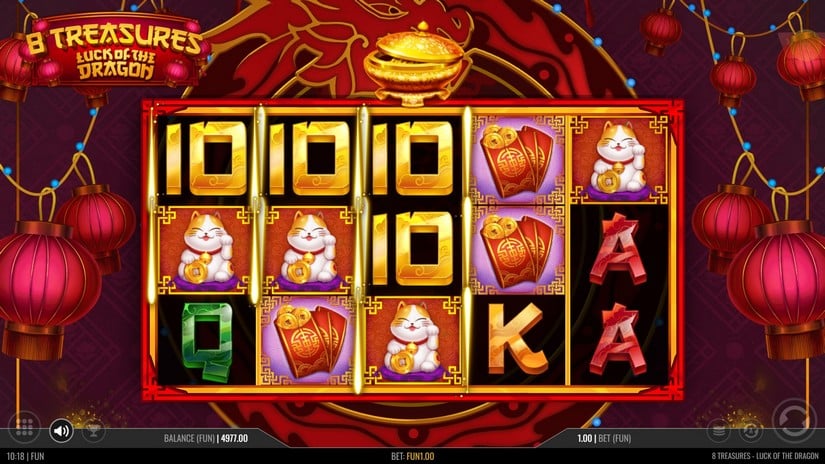 8 Treasures: Luck of the Dragon slot screen 4