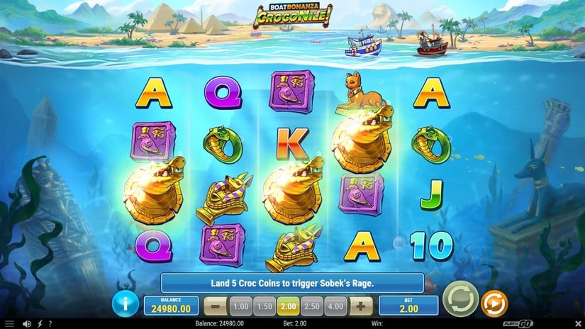 Boat Bonanza CrocoNile! slot screen 2