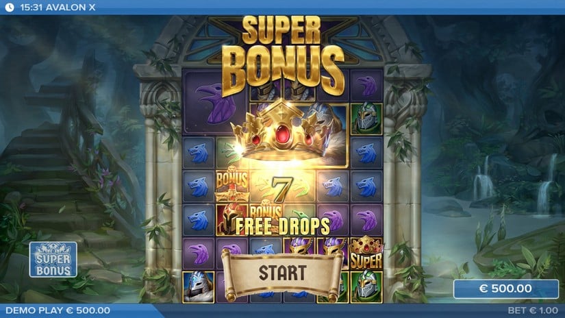 Avalon X slot screen 3