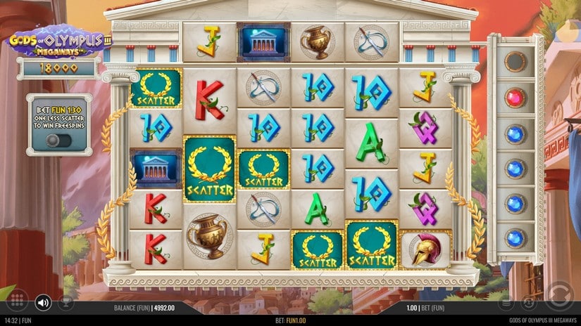Gods of Olympus 3 Megaways slot screen 4