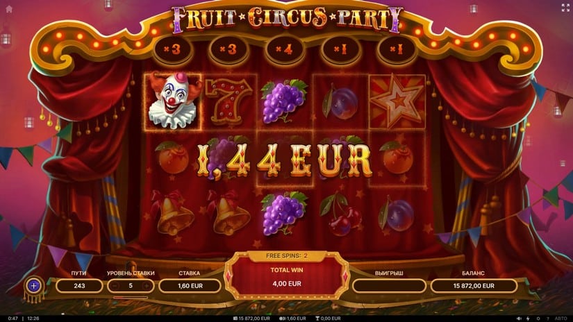 Fruit Circus Party slot screen 5