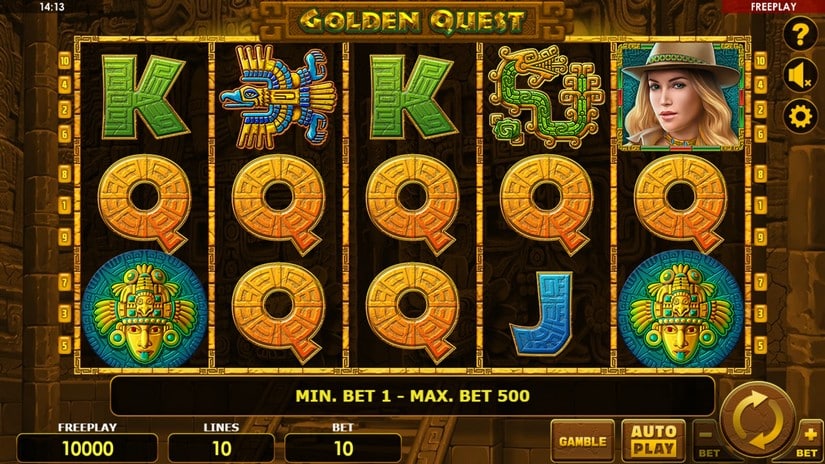 Golden Quest slot screen 1