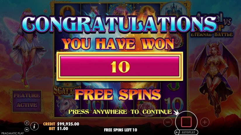 Angel Vs Sinner Eternal Battle slot screen 3